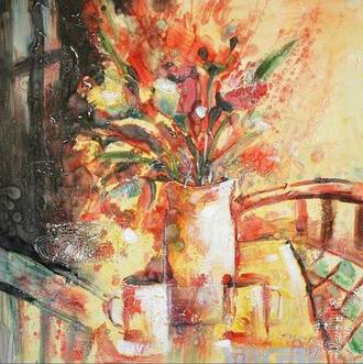 Textured Flowers oil painting